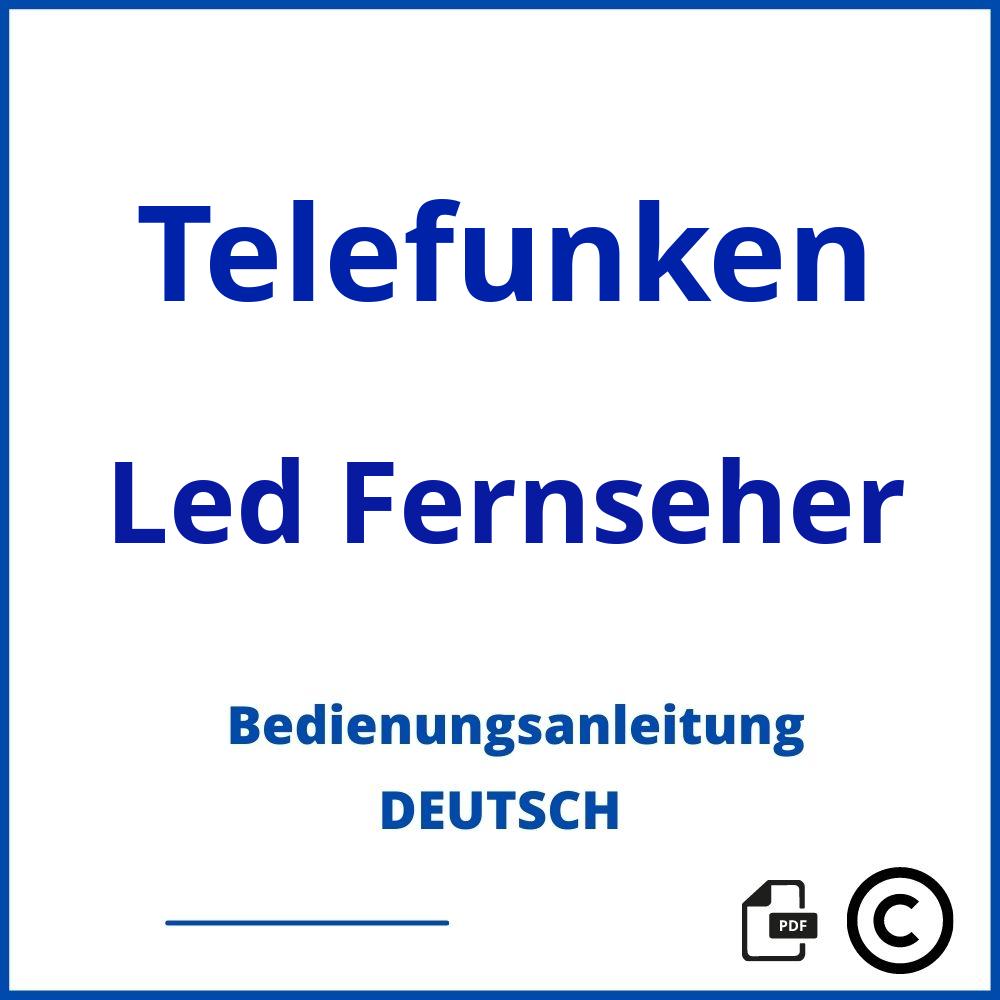 Bedienungsanleitung Telefunken Led Fernseher Anleitung PDF Deutsch
